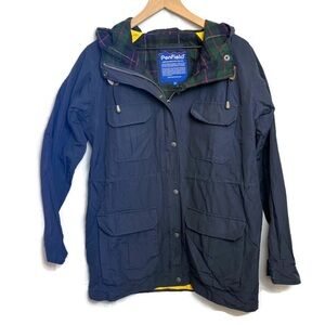 PENFIELD 60/40 Parka Jacket Coat Women's Size XL Navy Blue Flannel Lining Gorp